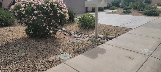 Weed-free gravel landscape maintenance