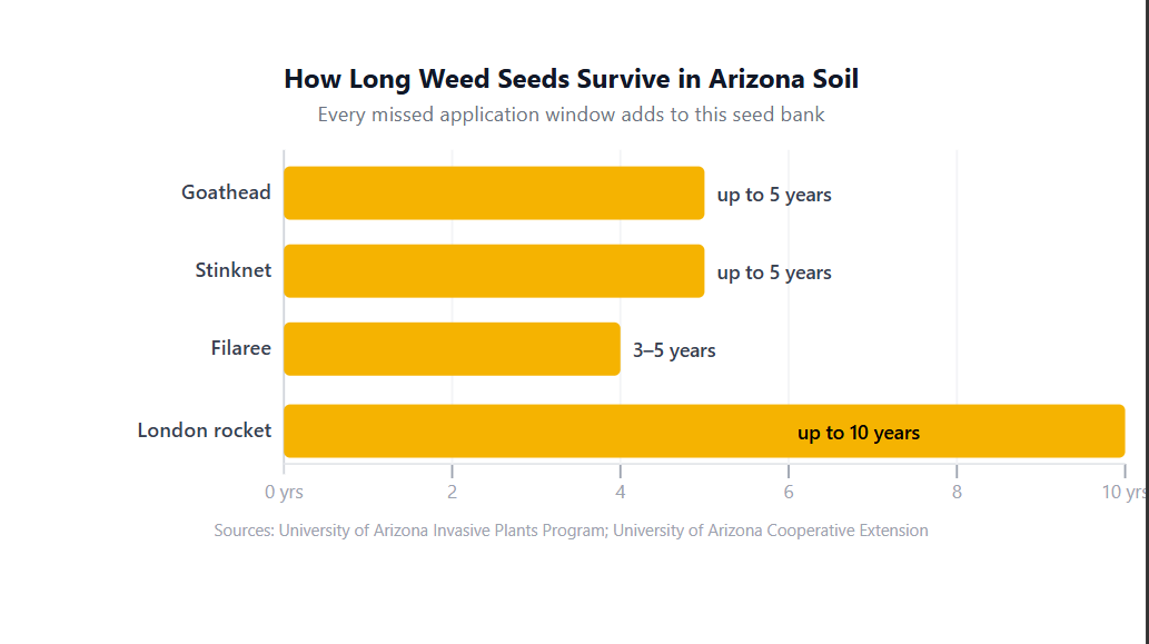 how long weed seeds survive in arizona