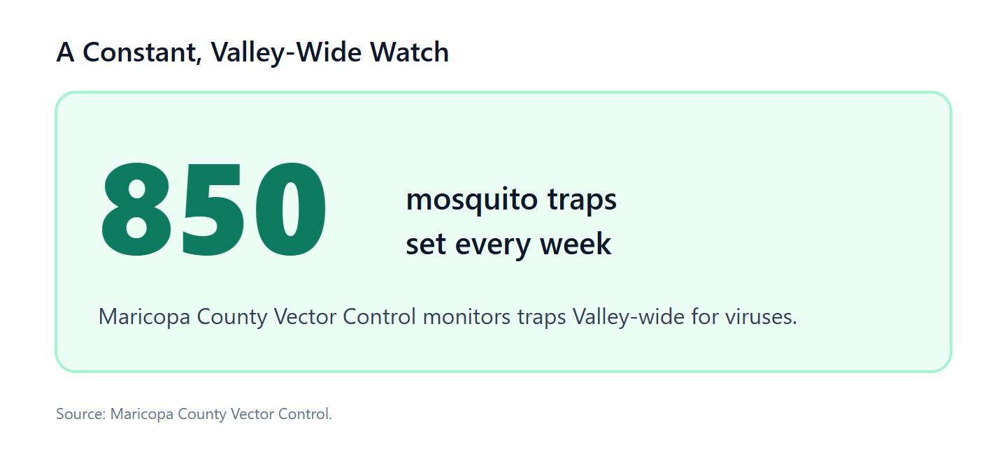 image showing how many mosquito traps set every week
