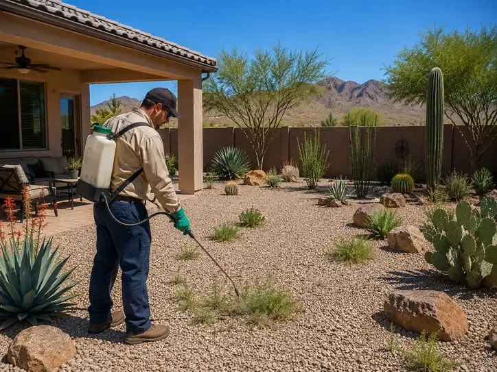 technician completing weed control